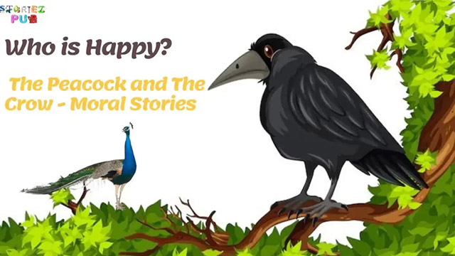 Moral Story: Who is Happy? The Peacock and The Crow